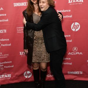 Robin Weigert and Logan Miller at event of Take Me to the River 2015