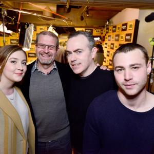 John Crowley, Saoirse Ronan and Emory Cohen at event of IMDb & AIV Studio at Sundance (2015)