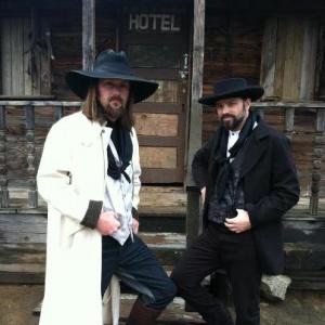 On set of Tales of the Frontier episode The Debt Collector