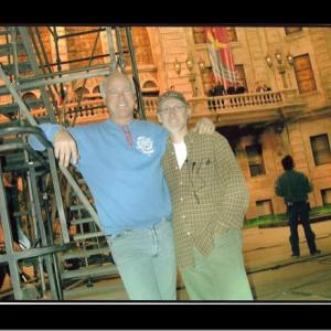 John Frazier and good friend Ian Bryce Producer on the set of Spiderman