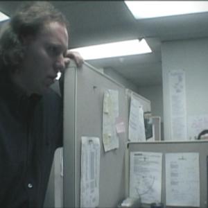 Jeff Kirkendall playing an office worker in the feature film 
