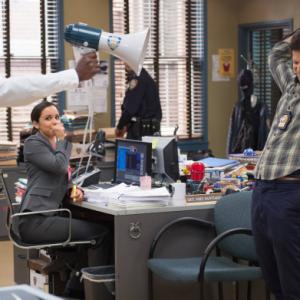 Still of Andre Braugher Melissa Fumero and Andy Samberg in Brooklyn NineNine 2013