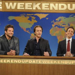 Still of Bradley Cooper Seth Meyers and Andy Samberg in Saturday Night Live 1975