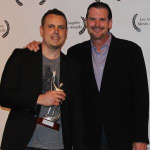 Director Tim French, and actor Scott King, COILED, LA Movie Awards.