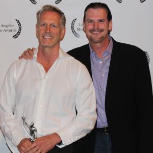 Actors Hoyt Richards and Scott King, LA Movie Awards. COILED, Best Actor, Best Narrative Feature
