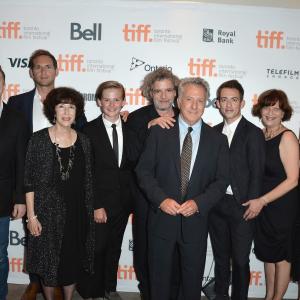 Dustin Hoffman, Judy Cairo, Carol Baum, Francois Girard, Jane Goldenring, Eddie Izzard, Josh Lucas, Kevin McHale and Garrett Wareing at event of Boychoir (2014)