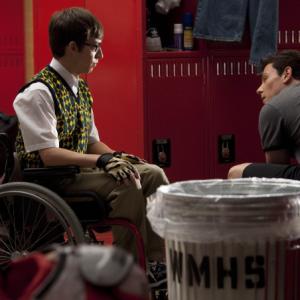 Still of Cory Monteith and Kevin McHale in Glee 2009