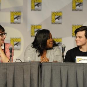 Kevin McHale Chris Colfer and Amber Riley at event of Glee 2009