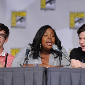 Kevin McHale, Chris Colfer and Amber Riley at event of Glee (2009)