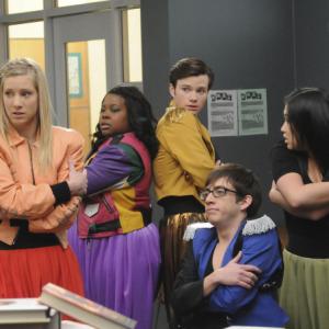 Still of Kevin McHale and Heather Morris in Glee (2009)