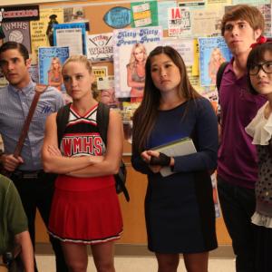 Still of Darren Criss, Pamela Chan, Kevin McHale, Jenna Ushkowitz, Becca Tobin and Blake Jenner in Glee (2009)