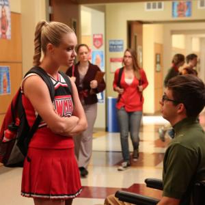 Still of Kevin McHale and Becca Tobin in Glee (2009)