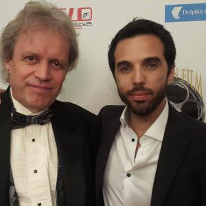 Tiago P de Carvalho on the right and Erik Lundmark from Leomark Studios NIRVANA nominated for Best Action Film of the Year