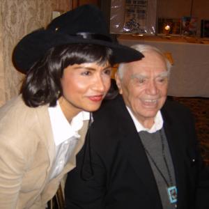 Yeena Fisher with Ernest Borgnine at the Silver Spur Award ceremony 2009.
