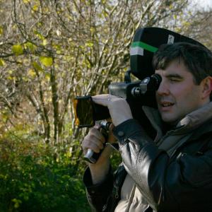 George Kingsnorth director test shooting 16mm film for the feature film Fiddlers Walk in March 2005