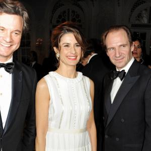Ralph Fiennes Colin Firth and Livia Giuggioli