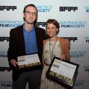 Sara Dosa wins a Golden Gate Award at SFIFF '14 for the feature doc THE LAST SEASON, alongside THE OVERNIGHTERS director, Jesse Moss