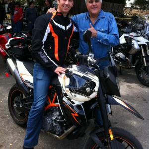 Jay Leno and Swen Temmel with the KTM 990 KTM the best motorcycle in the world