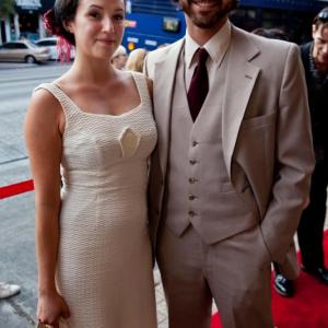 Adriene Mishler left and Alejandro RoseGarcia right during the red carpet arrivals for the screening of Slacker 2011 held at The Paramount in Austin Texas on Wednesday August 31 2011
