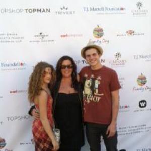 Jake and Jaycie Walker at the TJ Martell Foundation Family Day at CBS Studios with Manager Kimberly Taylor (KTA Group)
