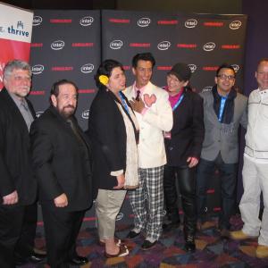Damon Viola and Jesse Wilde with cast and crew of feature film Delusions of Grandeur at the Cinequest Film Festival March 2012