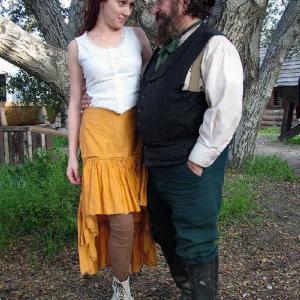 Jesse and Cassadee ready to go on set of HBOs Deadwood 2006