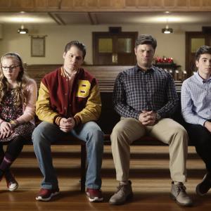 Still of Jay R Ferguson Matt Shively Bebe Wood and Noah Galvin in The Real ONeals 2016
