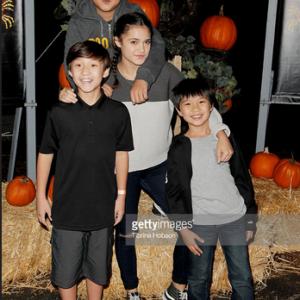 Forrest Wheeler, Hudson Yang, Luna Blaise and Ian Cheng attend the Rise of the Jack O' Lanterns 2nd annual VIP event at Descanso Gardens on October 4, 2015 in La Canada-Flintridge, California.
