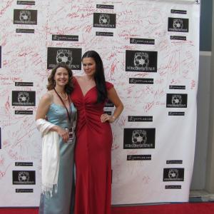 Colleen at the AOF for her nomination for Best Script Shown here with AOF Channel HostProducer Michelle Gracie