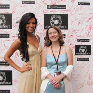 Colleen at the AOF where her script Happy Acres received a Best Script nomination Shown here with Alex Rousset