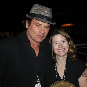 Colleen with Richard Tyson at the AOF Black Tie event at Santa Anita. She won the Write Bros. Excellence in Comedy award for her feature Romantic Comedy script 