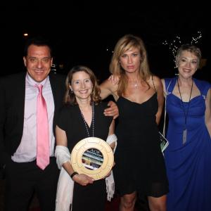 Colleen with Tom Sizemore and Krista Hefner at the AOF Black Tie Event. Colleen won the 