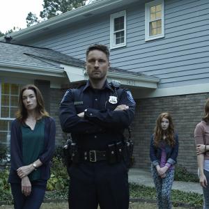 Still of Martin Henderson Julianne Nicholson Annalise Basso and Allie Gonino in The Red Road 2014