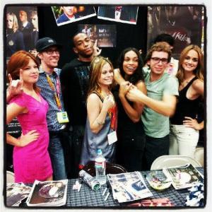 Cast of Bad Kids go to Hell hanging with Rosario Dawson at San Diego Comic Con 2012