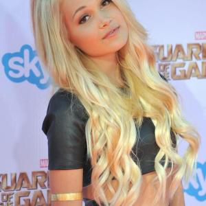 Kelli Berglund at the premiere of Marvel's Guardians of the Galaxy