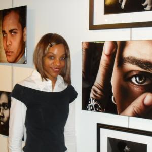 Kenyatta Manning at the Portraits Of My Mind Art Exhibit for photographer Melissa Holcomb