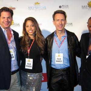 Ric von Maur Justice von Maur Michael Ray Brown and Kareem Mortimer at the San Diego Black Film Festival screening of Wind Jammers