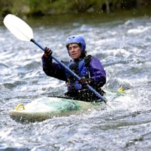 Kayaking actor in action series