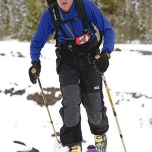 Actor in Action series Sponsored ski athlere Viiceskiscom skinning for the summit
