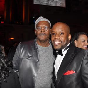 With Samuel L Jackson at the NYC Premiere of George Lucas Red Tails at the Ziegfield Theatre