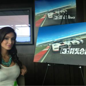 Crystal Marie Denha at the launch of Real Racing 3