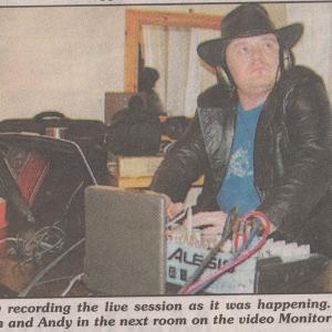 Newspaper Clipping documenting a historic recording made by Mark L Cowden while filming a BBC documentary Series at an apparent haunted location in Ireland