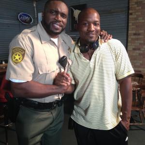 Director LazRael Lison and Actor Lester Speight on the set of Holloweed Day 4