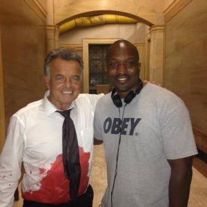 Director LazRael Lison and Actor Ray Wise on set on Holloweed