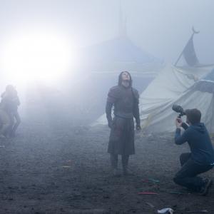Gary Shore on the set of Dracula Untold with Luke Evans