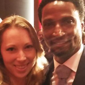 Elvis Nolasco and Jennifer Day at American Crime Emmy event May 2015