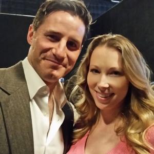 Jennifer Day and Sam Jaeger at Parenthood Emmy event April 2015