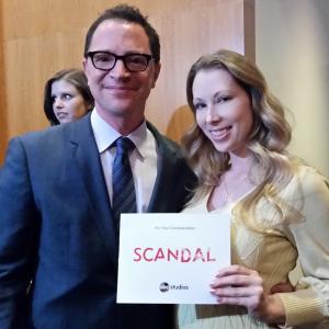 Jennifer Day and Joshua Malina from Scandal 2015