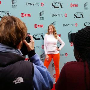 Jennifer Day on red carpet at Showtime Masters of Sex Emmy event May 2015