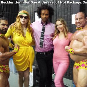 Jennifer Day on set of series 